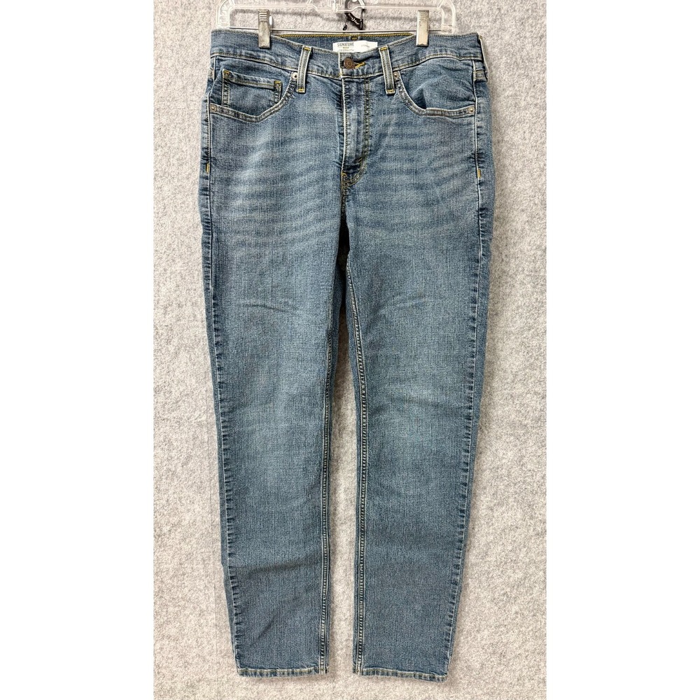 Signature by Levi Strauss Gold Label Mens Straight Leg Jeans Blue W32 L34